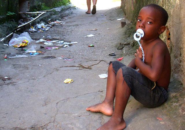 Child after the earthquake in Haiti