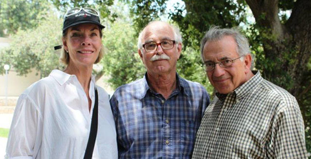 Chaim Peri with Harry Leibowitz and Kay Isaacson-Leibowitz