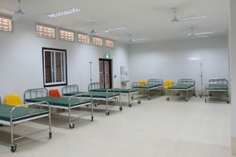 Hospital beds at the Lao Friends Hospital for Children