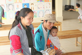 Parents wait at Lao Friends Hospital for Children