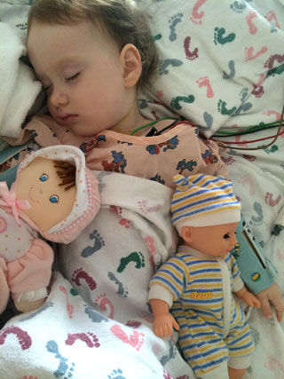 Maria recovering from open heart surgery