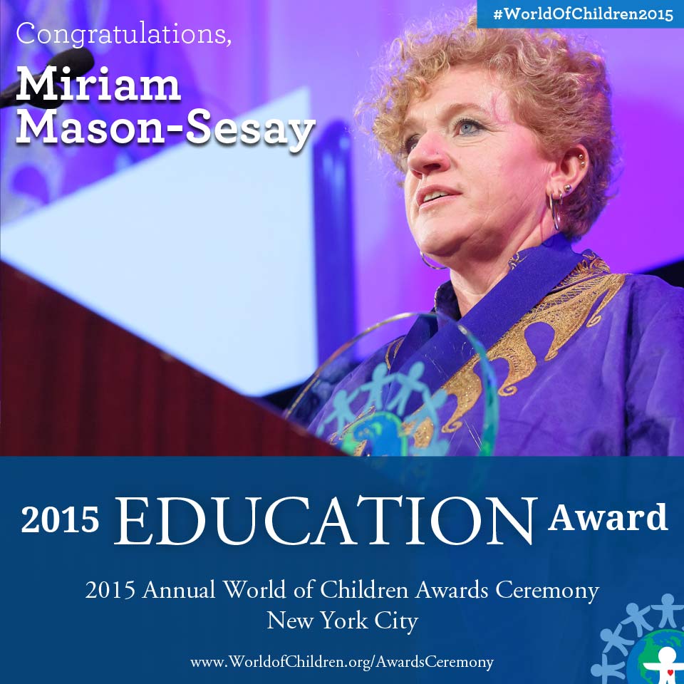 2015 World of Children Education Award Honoree Miriam Mason-Sesay