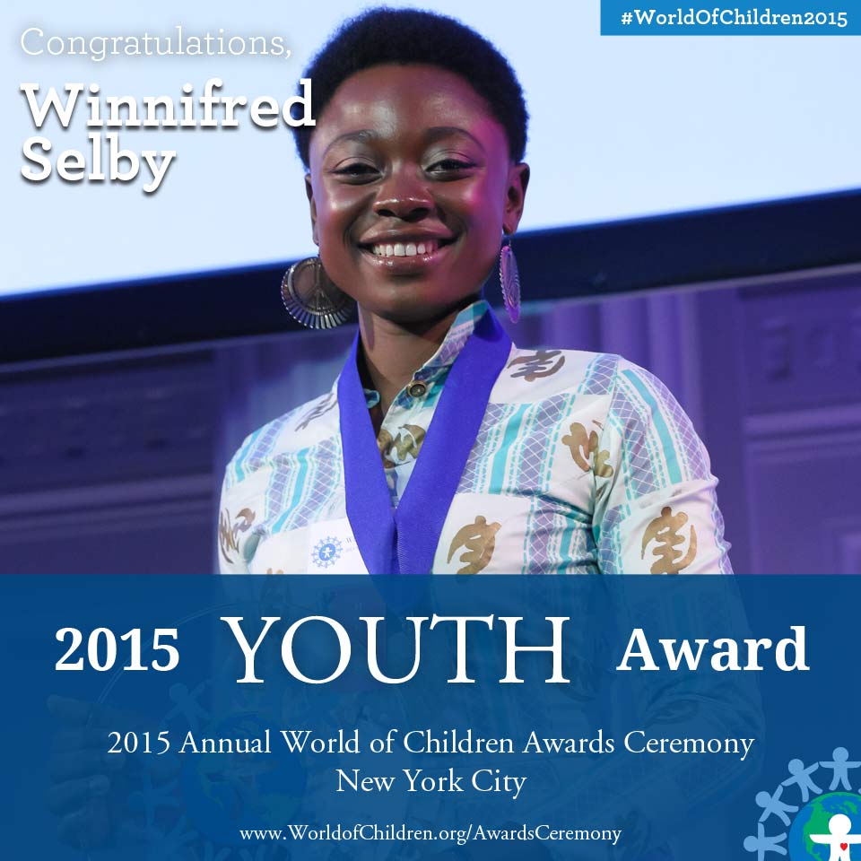 2015 World of Children Youth Honoree Winnifred Selby